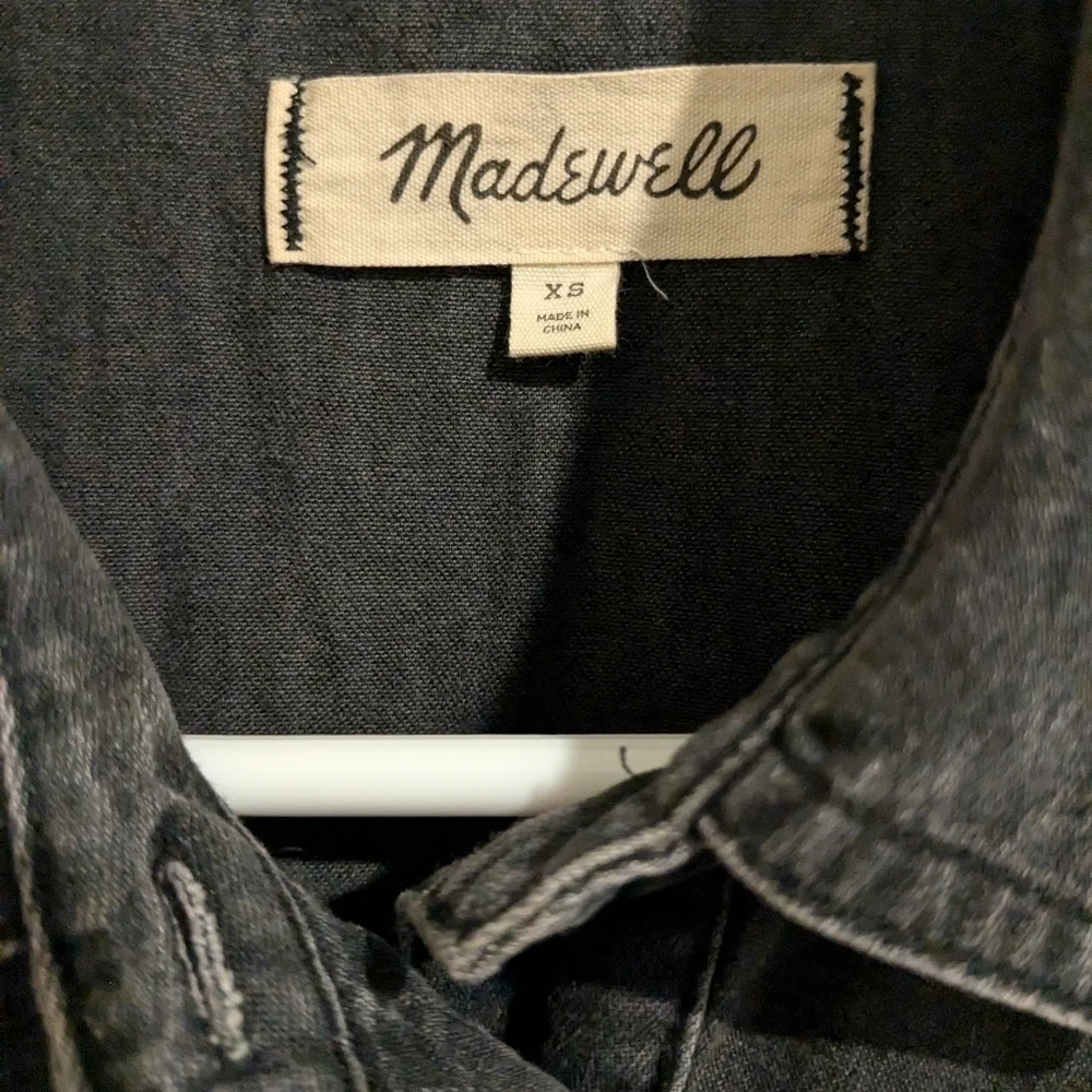 Madewell Black Denim Midi Dress - Picture 9 of 10